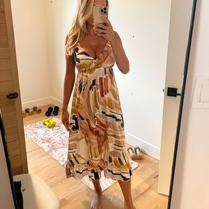 NWOT prettiest print midi flowy dress